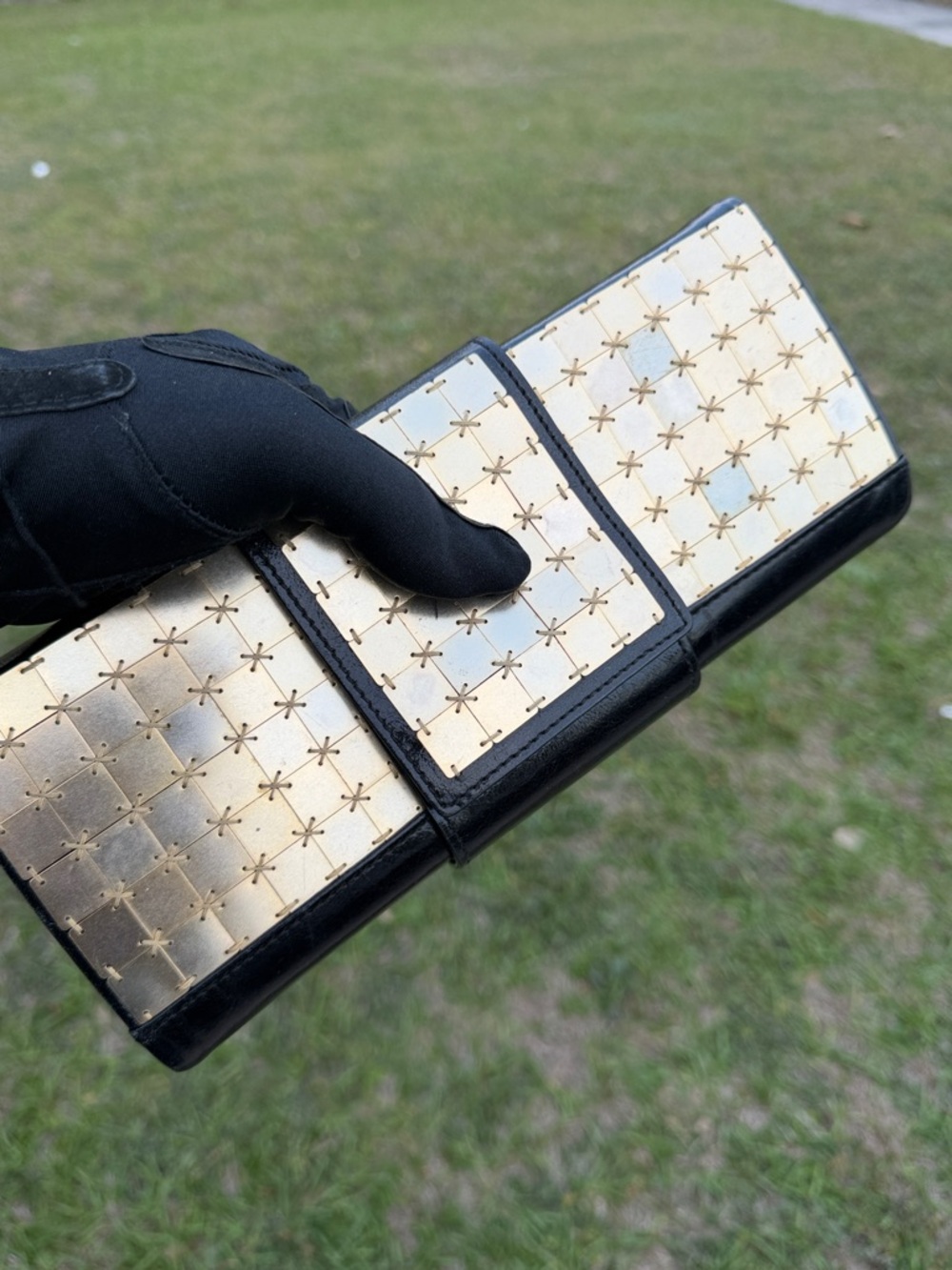 Tory Burch Gold and Black Women's Clutch Wallet - Designer Style